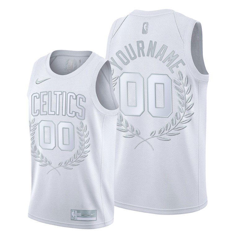 Men's Boston Celtics Custom #00 Glory Limited Glory Awards Platinum Jersey 2401TUOO